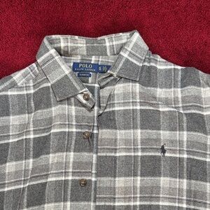 Polo by Ralph Lauren Men's classic fit XL Gray Checkered Men's Shirt